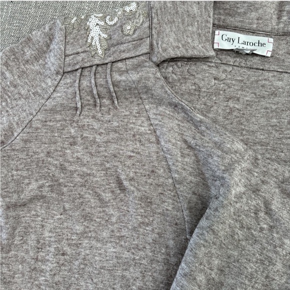 Guy Laroche Gray Waterfall Cardigan Sweater - Picture 5 of 6